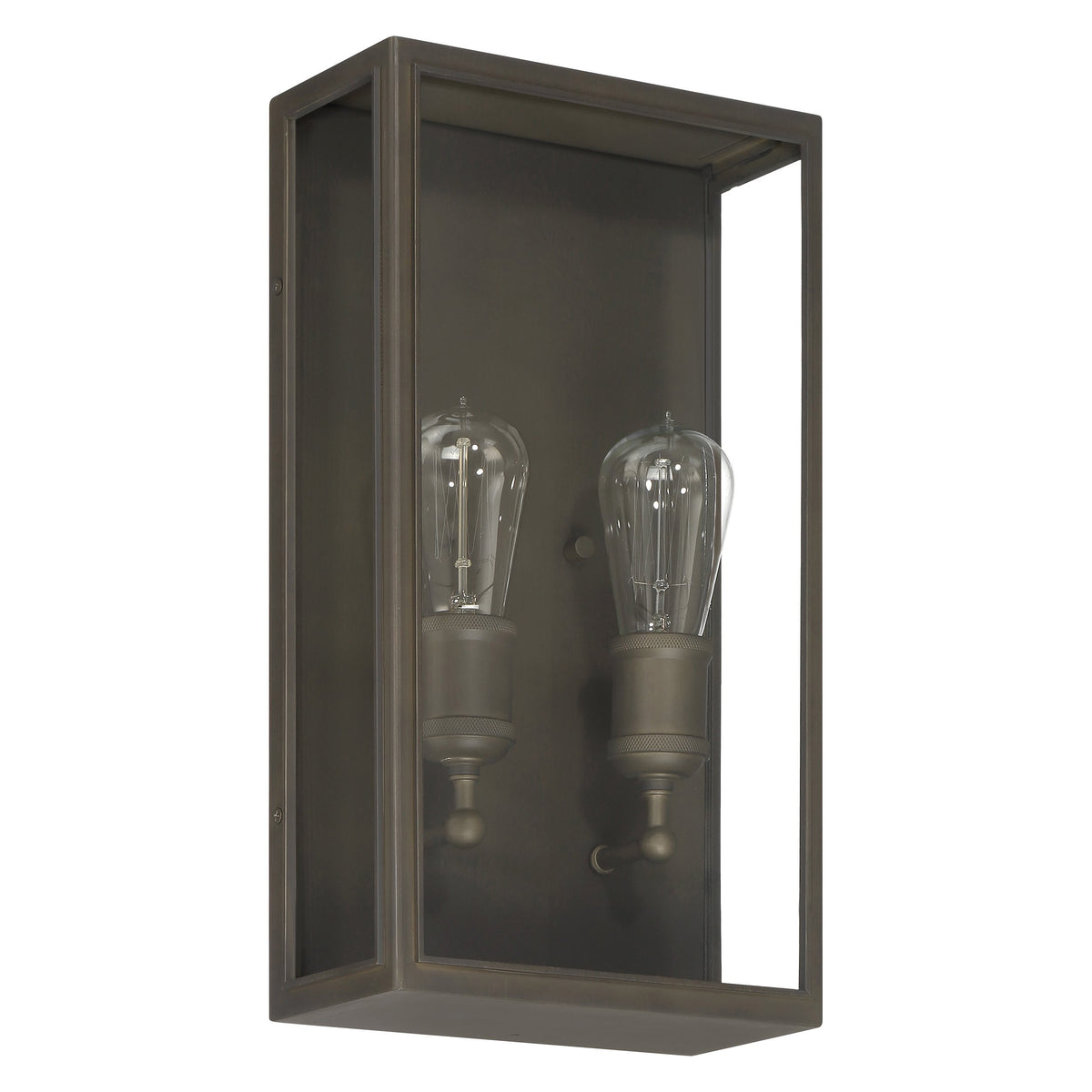 Hollis 16" Exterior Wall Sconce - Blackened Brass