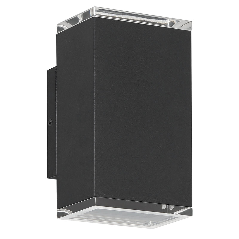 Jasper 8" LED Exterior Wall Sconce - Textured Black