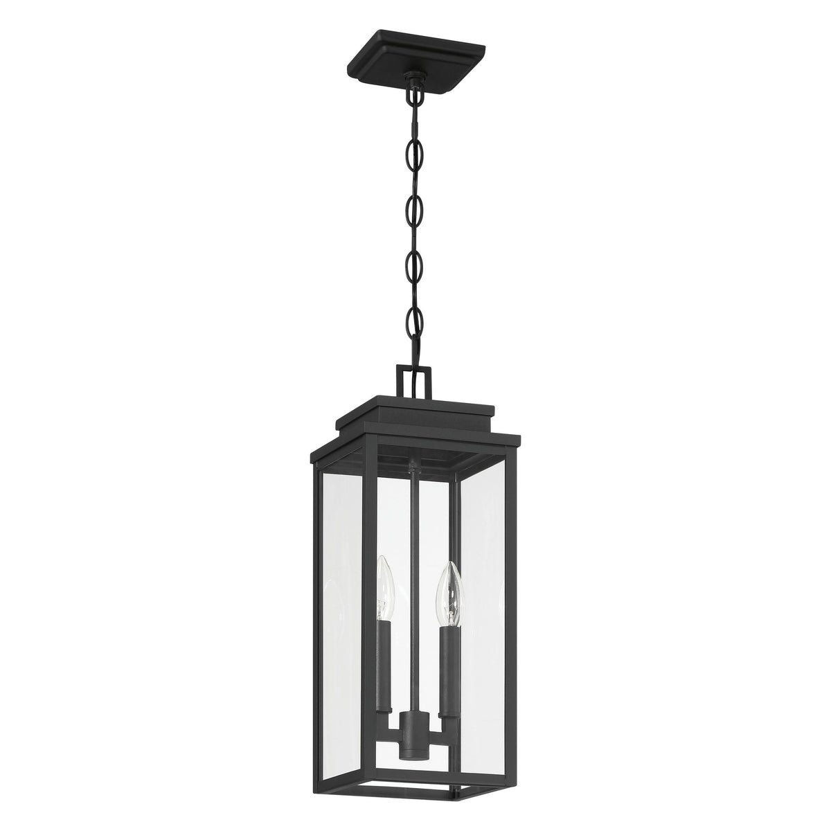 Hillside 7" Exterior Pendant Light - Textured Black