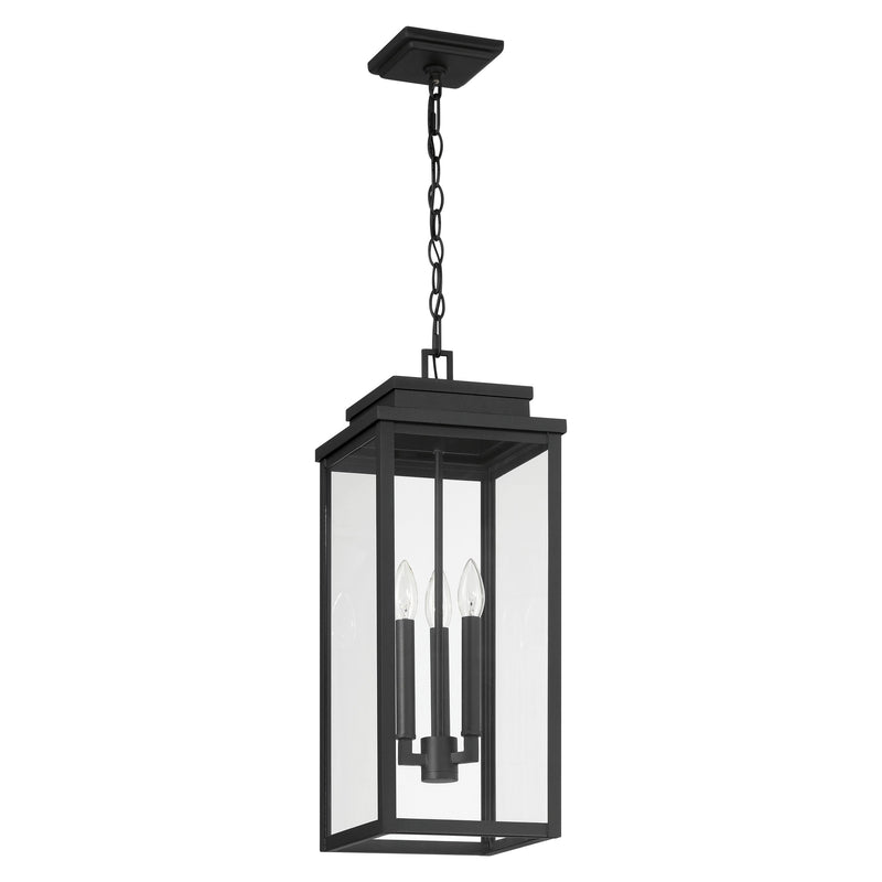 Hillside 9" Exterior Pendant Light - Textured Black