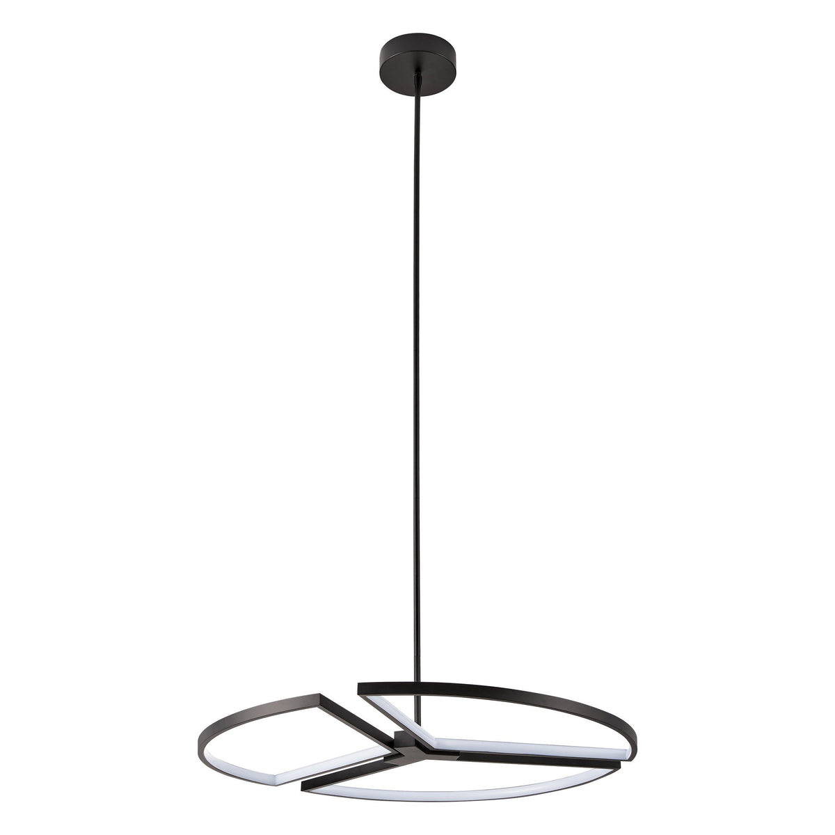Alfie 30" Round 3CCT LED Chandelier - Textured Black