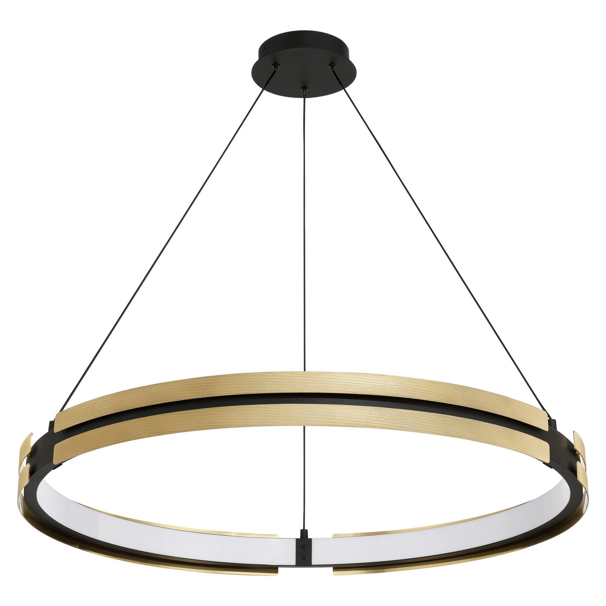 Grazia 36" LED Chandelier - Matte Black / Brushed Gold
