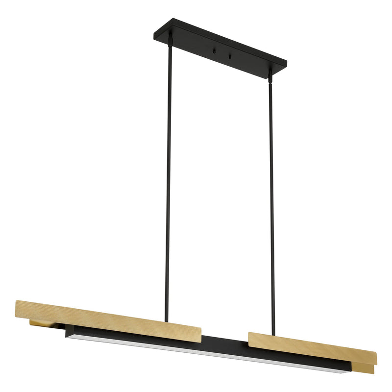 Grazia 60" LED Linear Chandelier - Matte Black / Brushed Gold