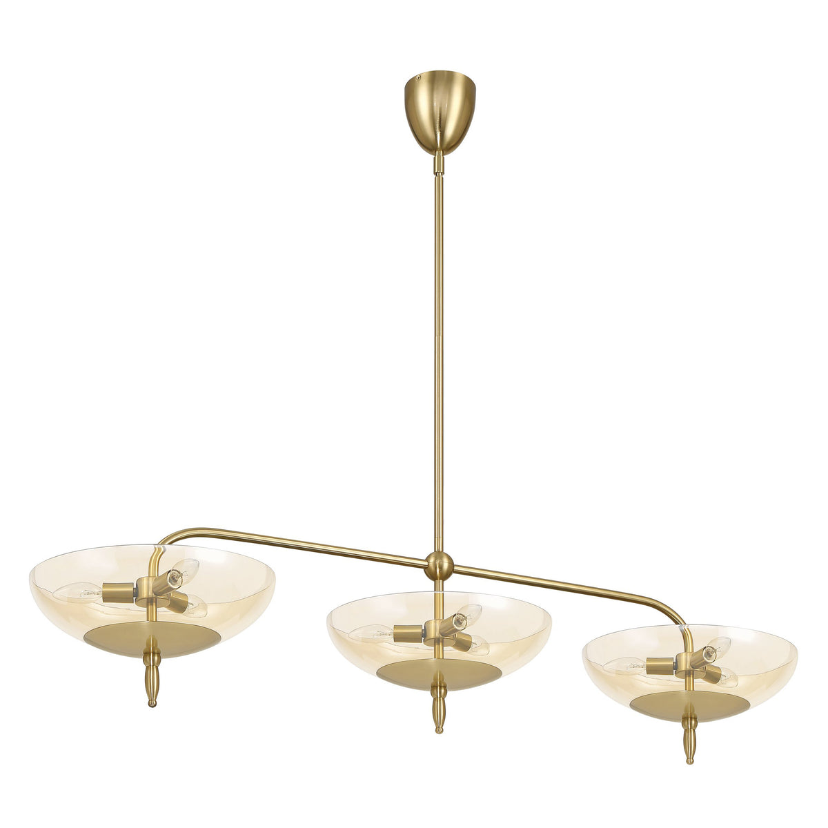 Fiorello 54" Linear Chandelier - Brushed Gold