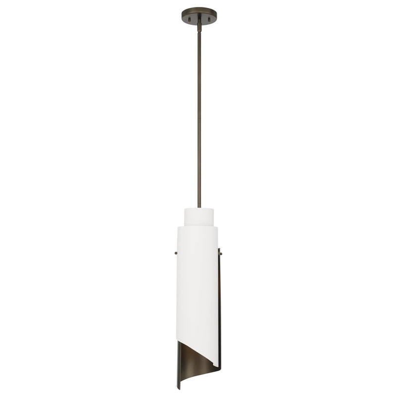 Enzio 6" Pendant Light - Forged Bronze / Matte White