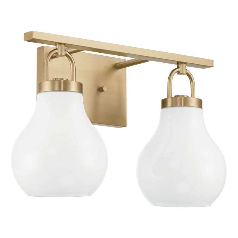 Mansfield 16" Vanity Light - Champagne Gold / Opal Glass