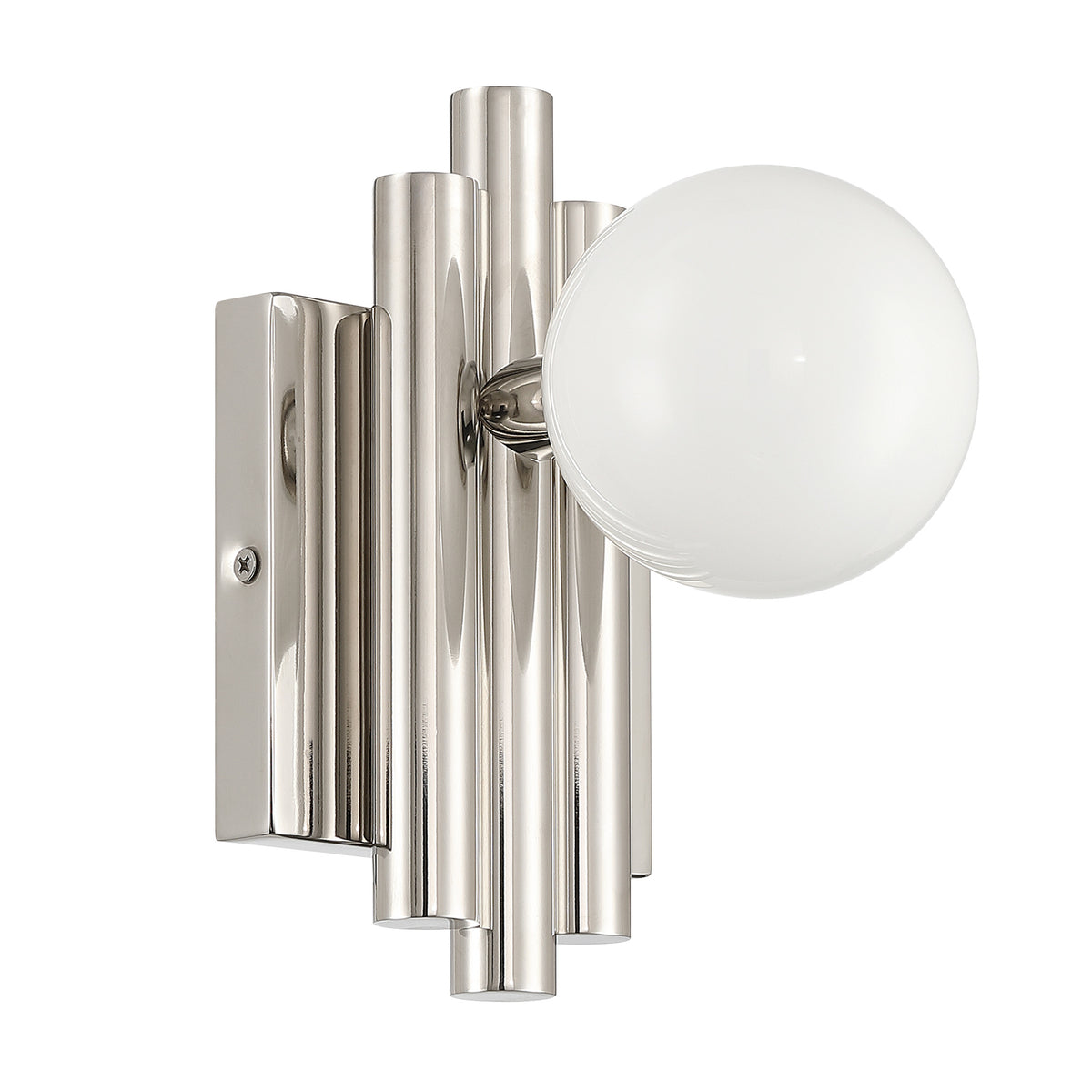 Stockholm 8" Wall Sconce - Polished Nickel