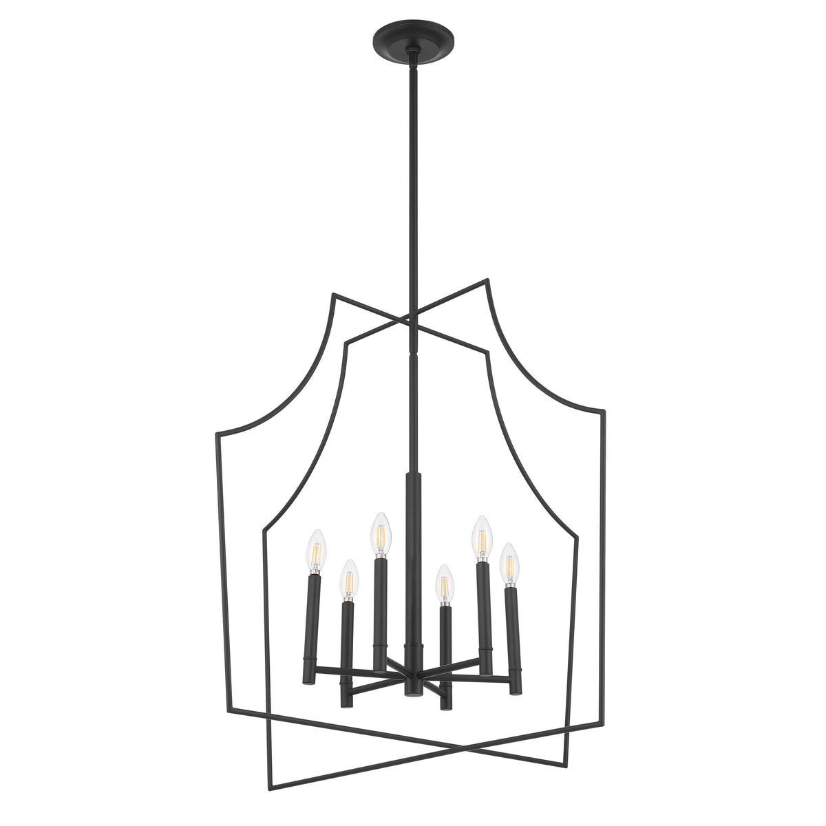 Declan 34" Pendant Light - Matte Black