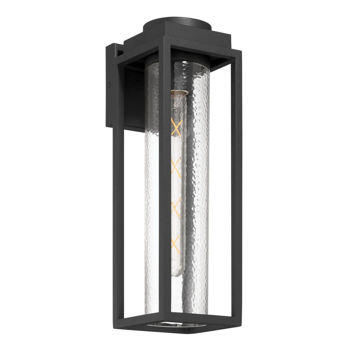Ellendale 18" Exterior Wall Sconce - Textured Black / Gold