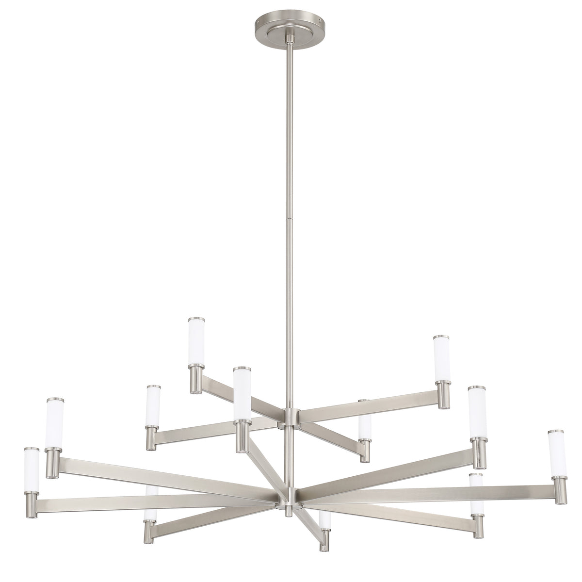 Ines 48" LED Chandelier - Brushed Nickel