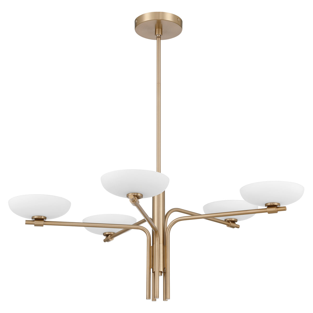 Roslyn 34" LED Chandelier - Champagne Gold