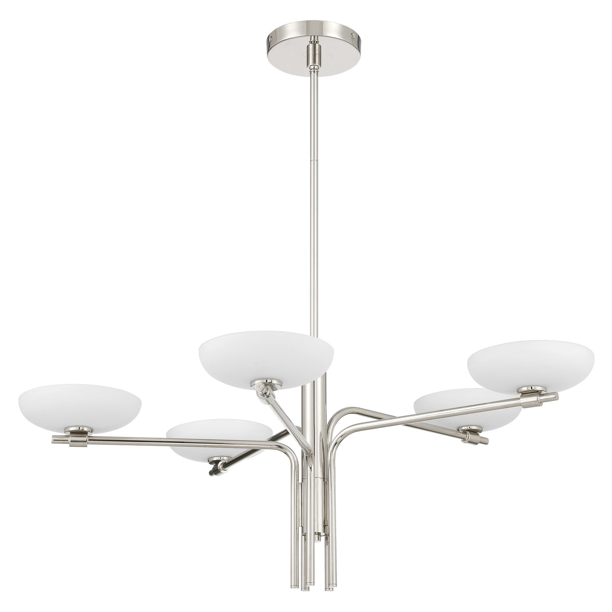 Roslyn 34" LED Chandelier - Polished Nickel