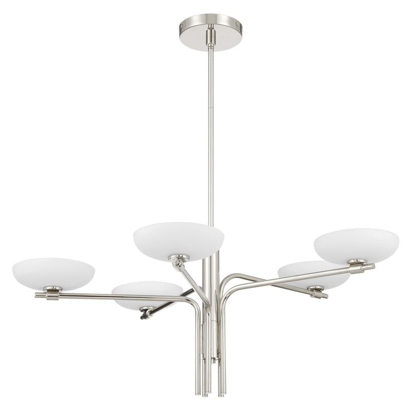 Roslyn 34" LED Chandelier - Polished Nickel