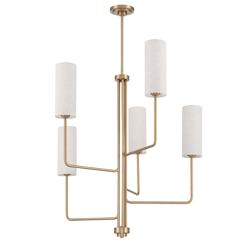 Quinn 31" Chandelier - Champagne Gold