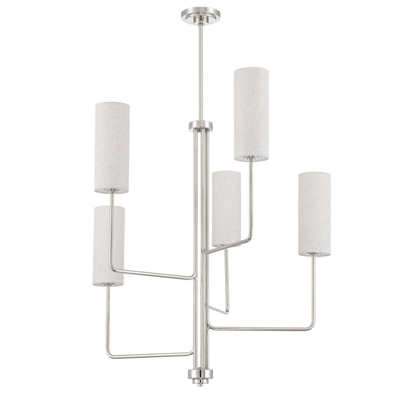 Quinn 31" Chandelier - Polished Nickel