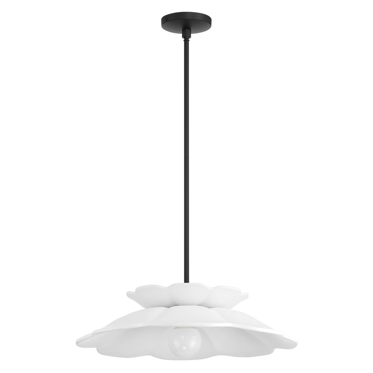 Ophelia 21" Convertible Pendant - Textured Black