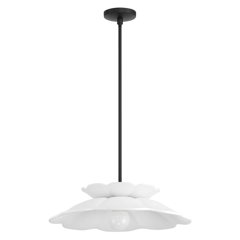 Ophelia 21" Convertible Pendant - Textured Black