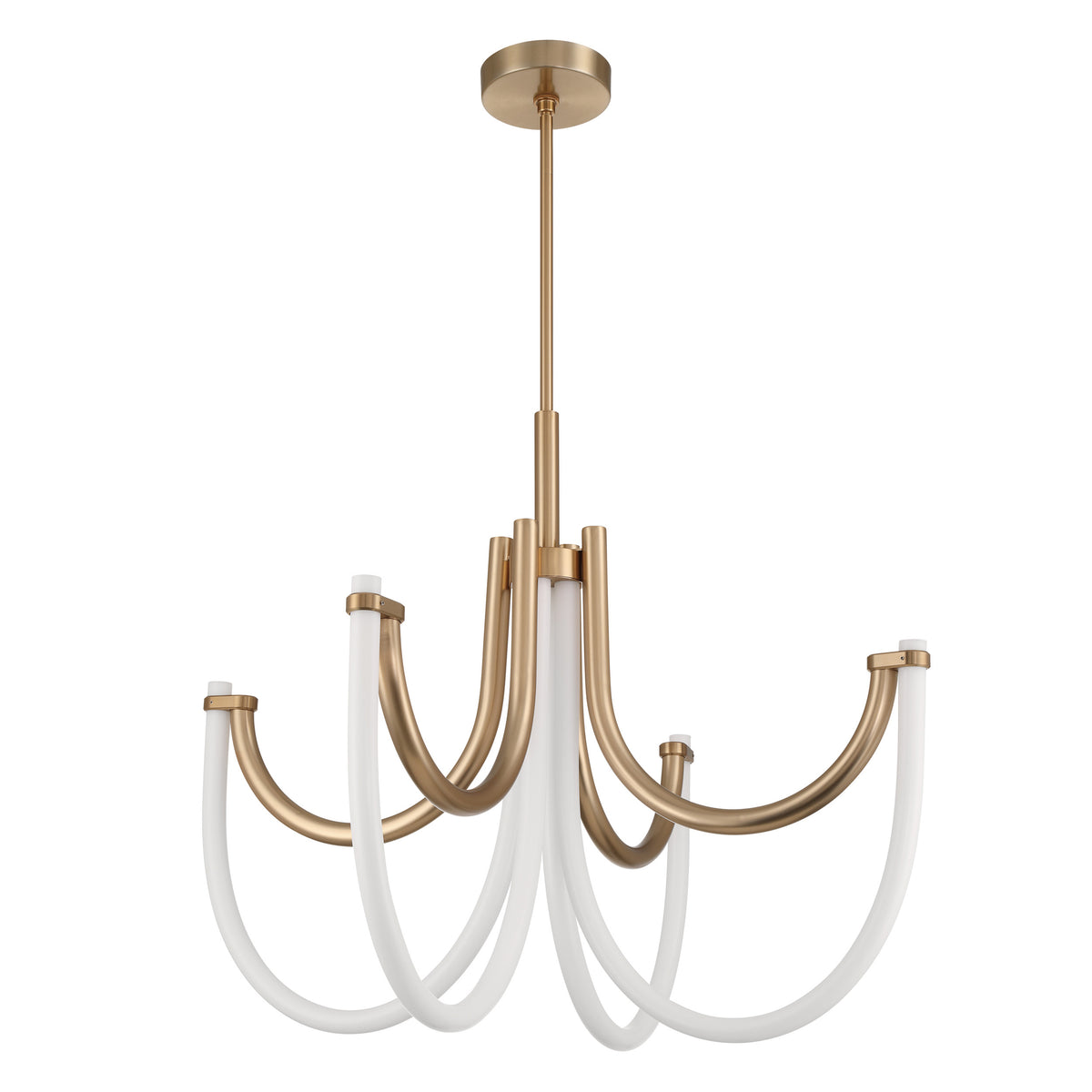 Alessandro 35" 5CCT LED Chandelier - Champagne Gold