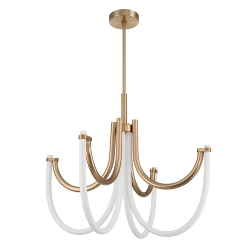 Alessandro 35" 5CCT LED Chandelier - Champagne Gold