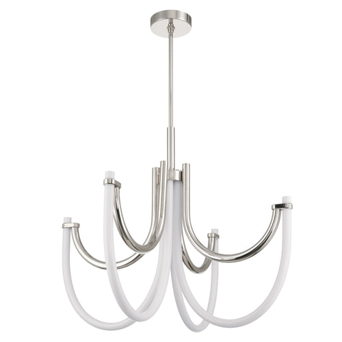 Alessandro 35" 5CCT LED Chandelier - Polished Nickel