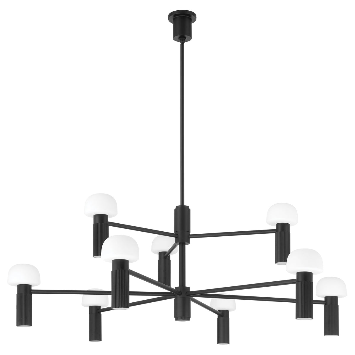 Callum 52" 5CCT LED Chandelier - Textured Black