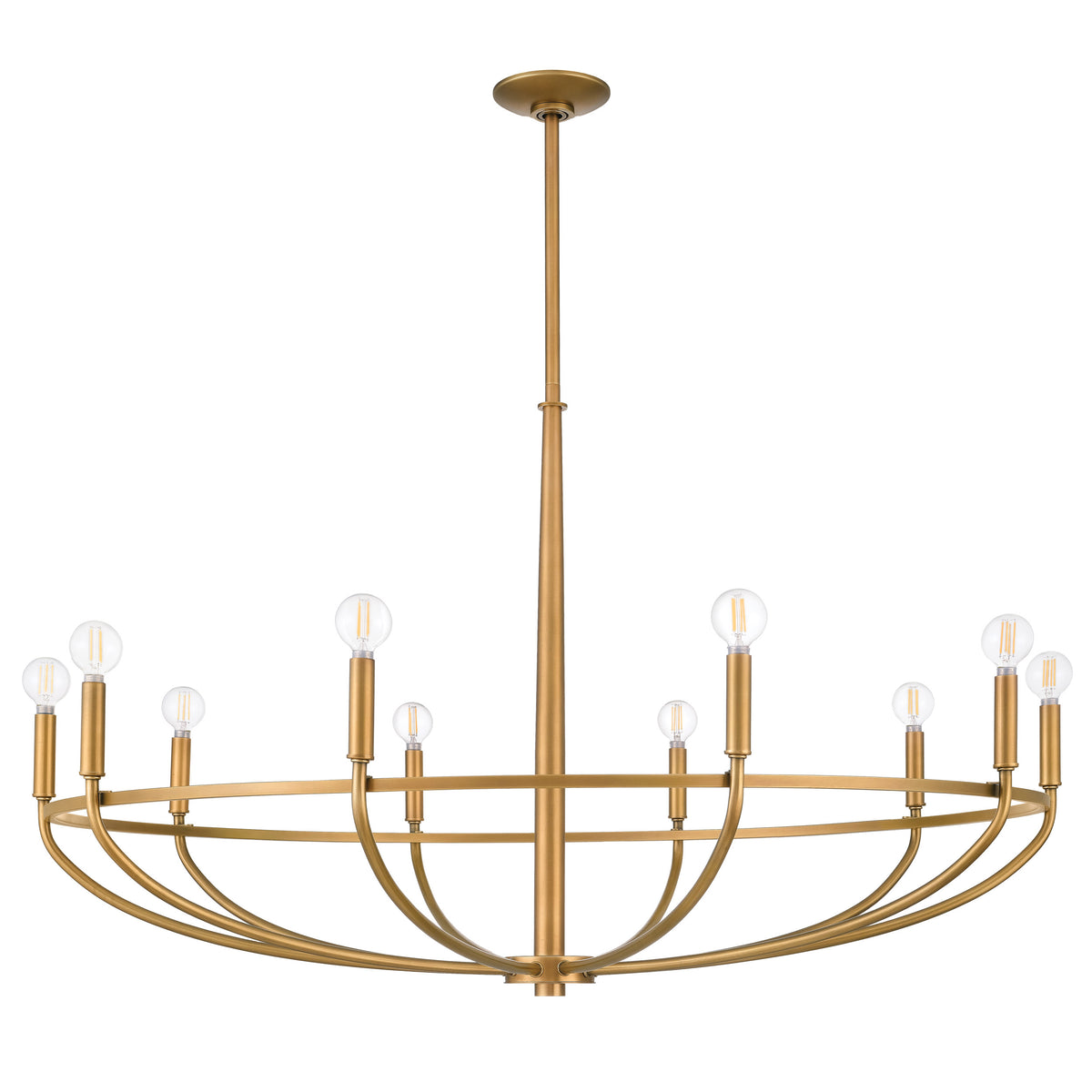Walsen 42" Chandelier - Natural Brass