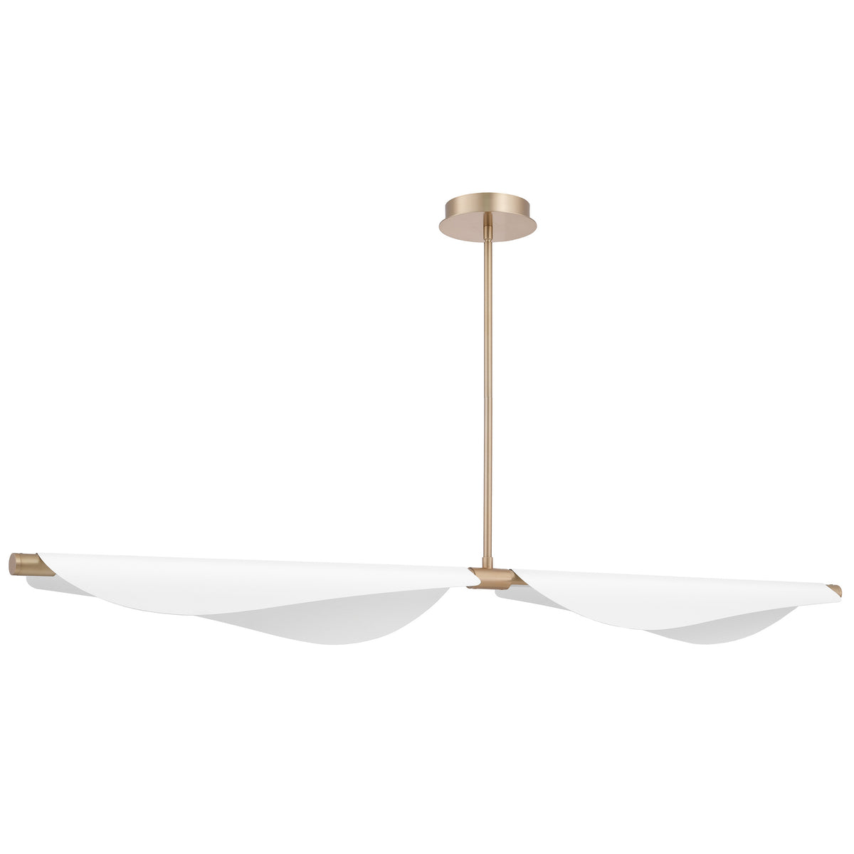 Lateen 71" 5CCT LED Linear Chandelier - Champagne Gold / Matte White