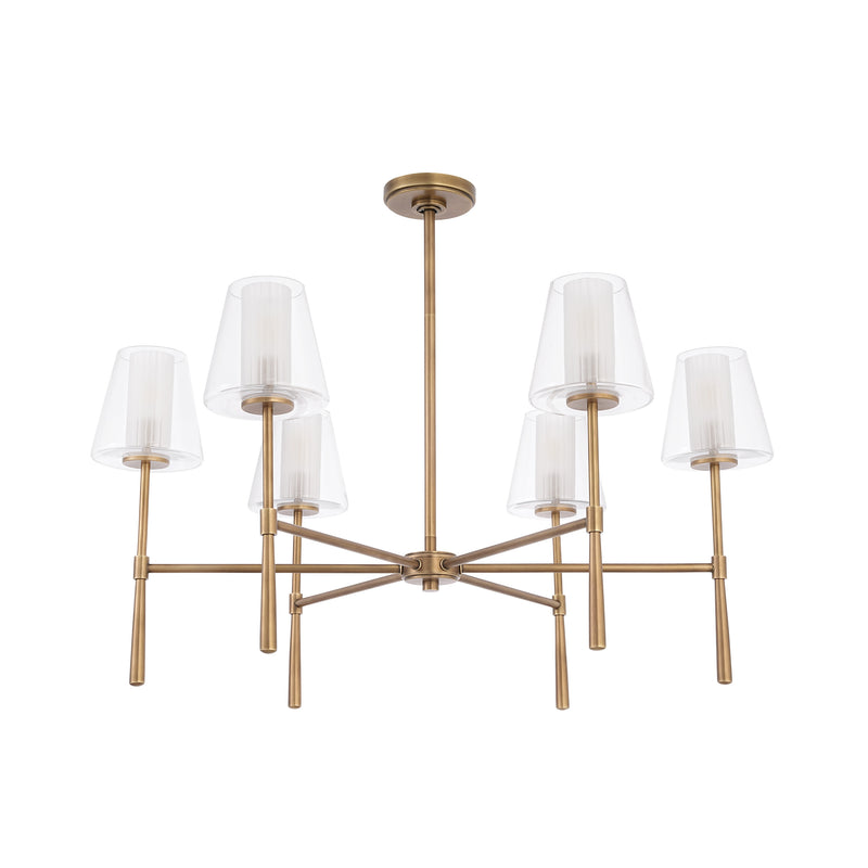 Montaine 36" Chandelier - Natural Brass