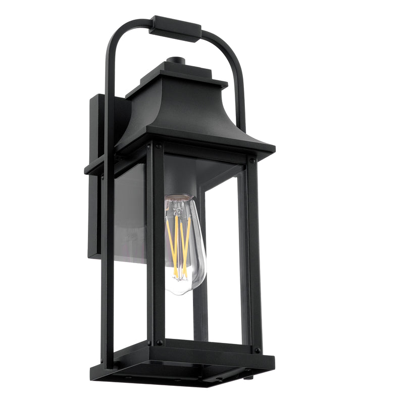 Hines Hill 15" Exterior Wall Sconce - Textured Black