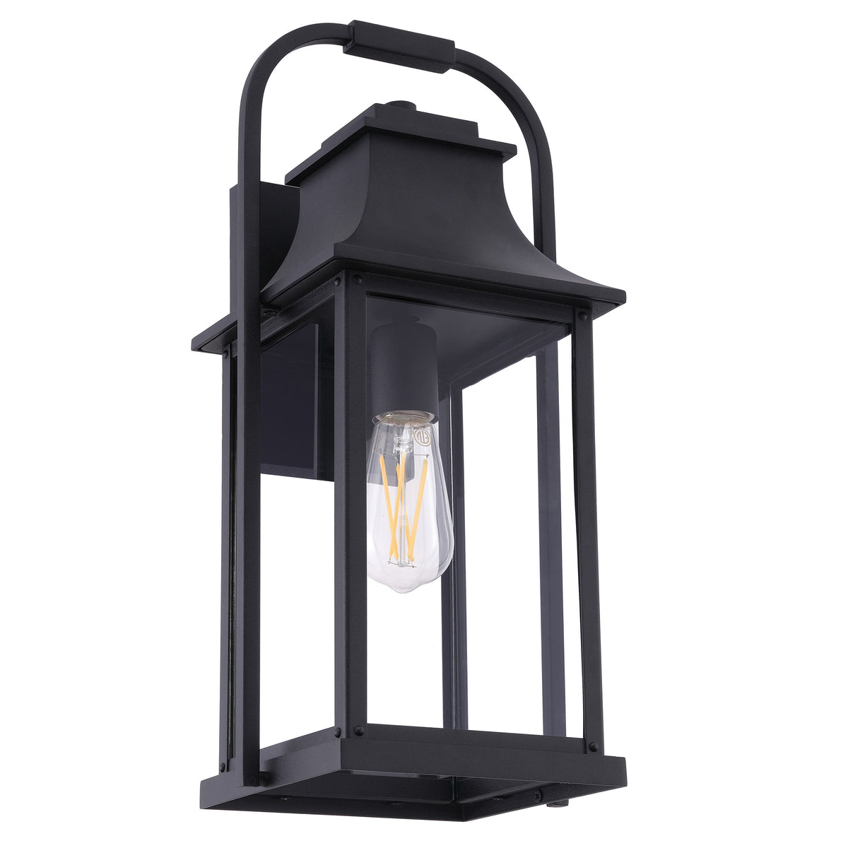 Hines Hill 18" Exterior Wall Sconce - Textured Black