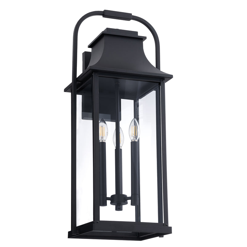 Hines Hill 28" Exterior Wall Sconce - Textured Black