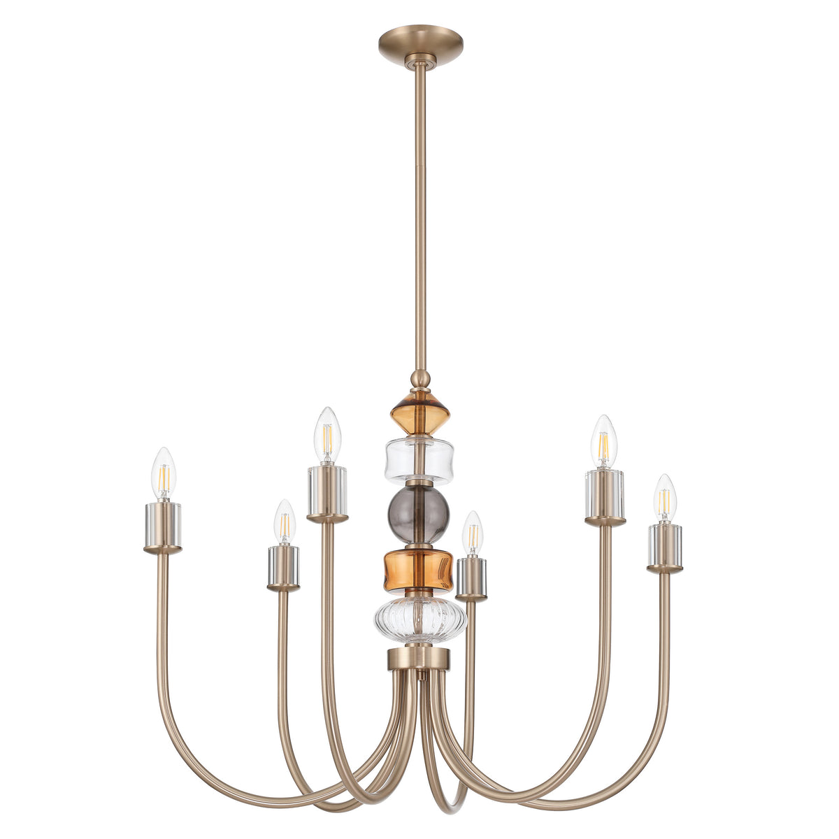 Caroline 29" Chandelier - Champagne Gold