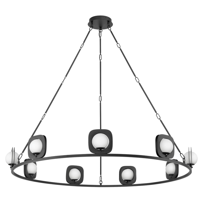 Reiner 53" 5CCT LED Chandelier - Matte Black