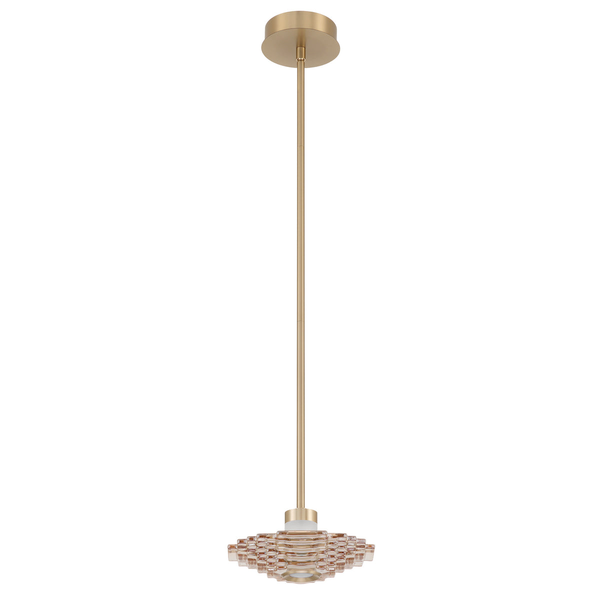 Elton 9" 5CCT LED Convertible Pendant - Champagne Gold