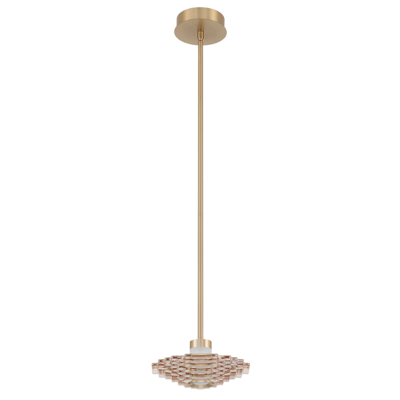 Elton 9" 5CCT LED Convertible Pendant - Champagne Gold