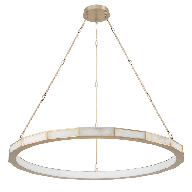 Wales 50" 5CCT LED Chandelier - Champagne Gold / Alabaster