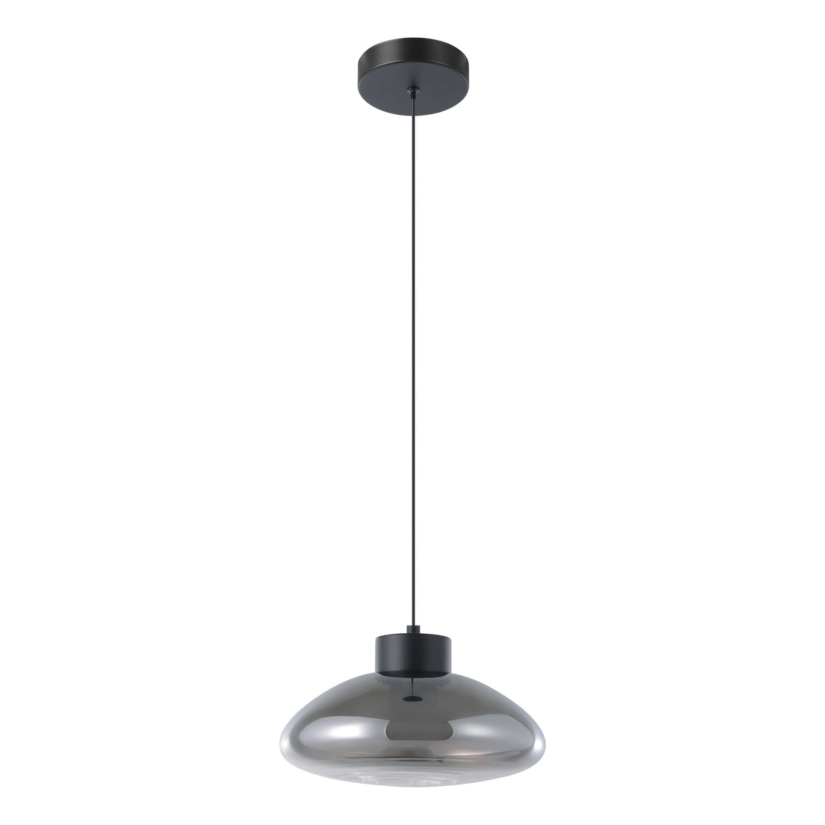Sarnarra 12" 3CCT LED Pendant Light - Textured Black