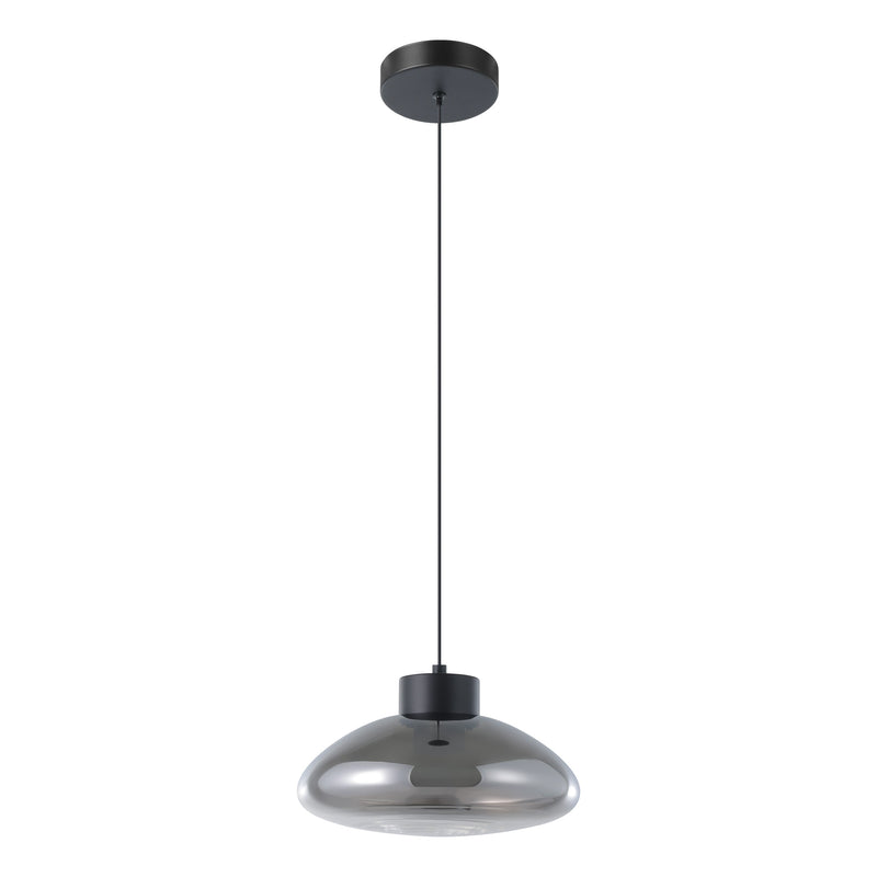 Sarnarra 12" 3CCT LED Pendant Light - Textured Black