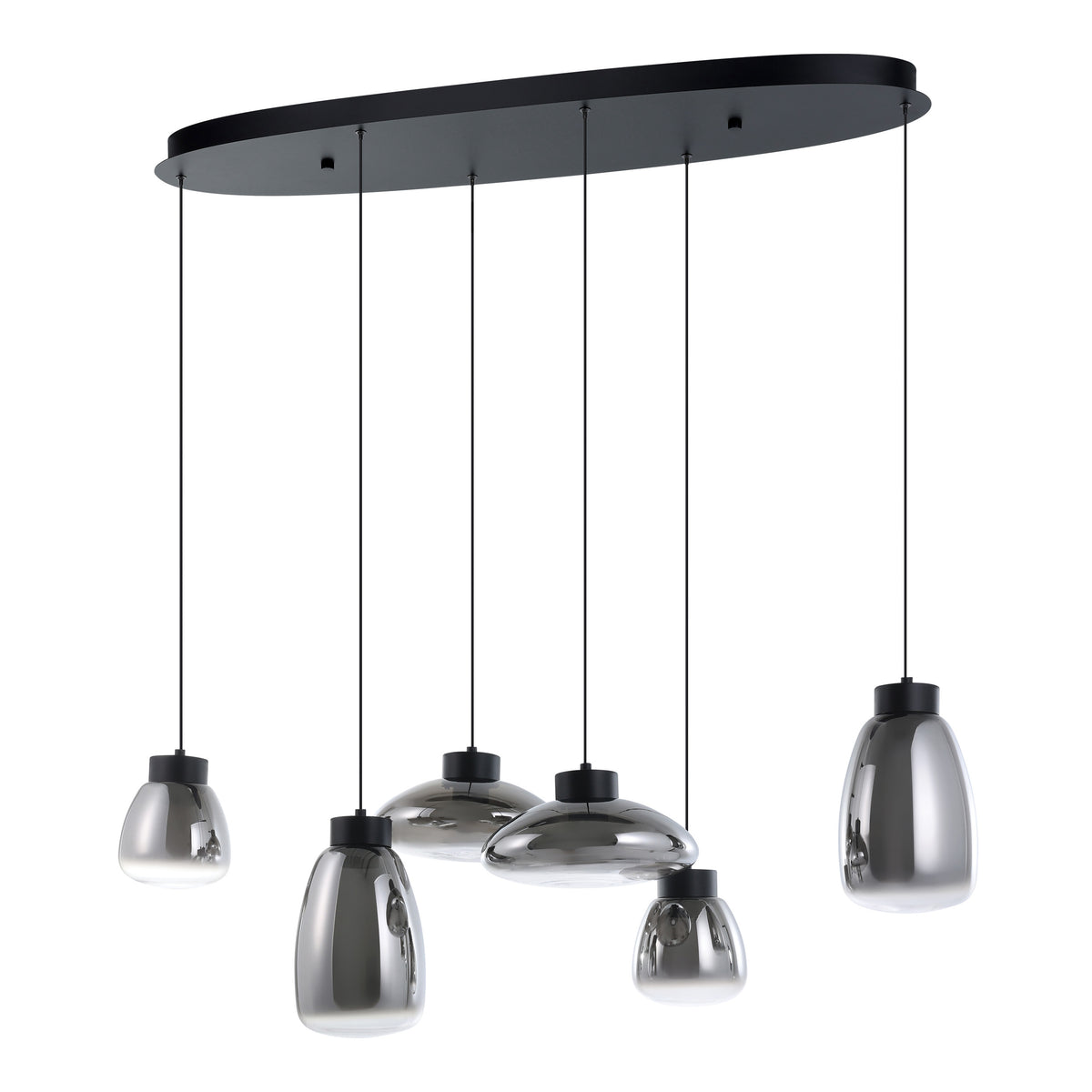Sarnarra 50" 3CCT LED Pendant Light - Textured Black