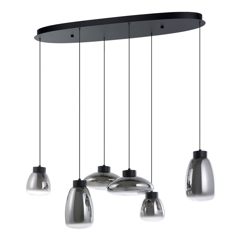 Sarnarra 50" 3CCT LED Pendant Light - Textured Black