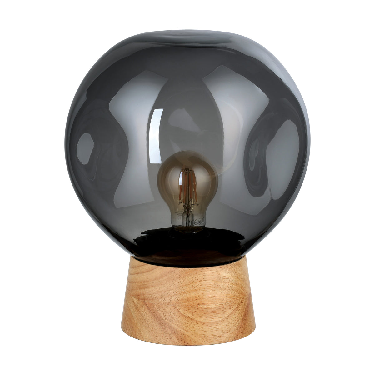 Magacela 8" Table Lamp - Rubberwood
