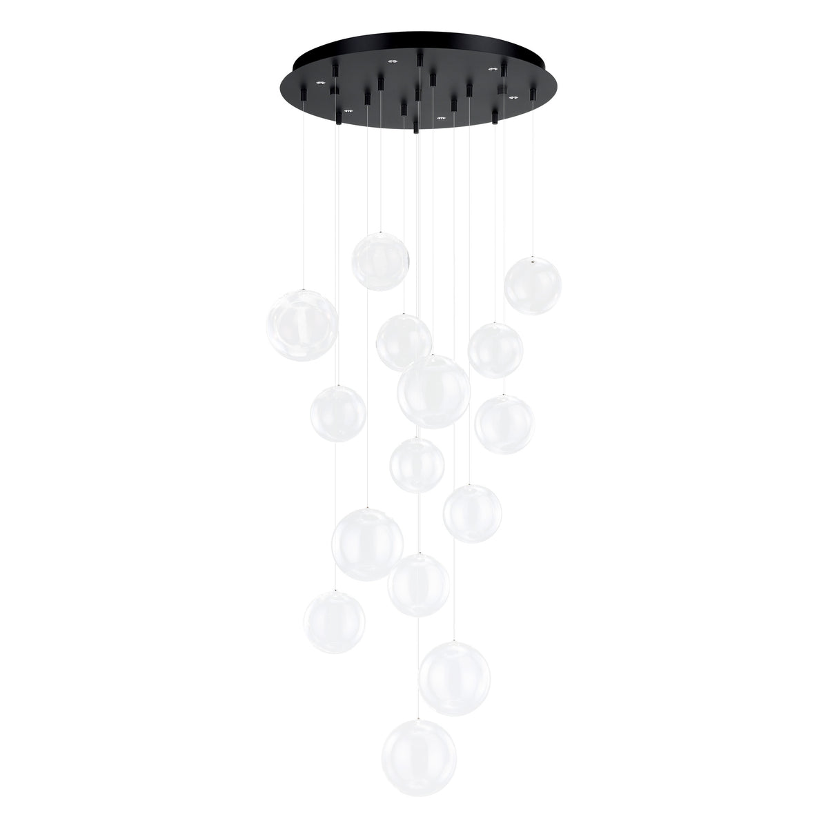 Espardello 23" 3CCT LED Pendant Light - Textured Black