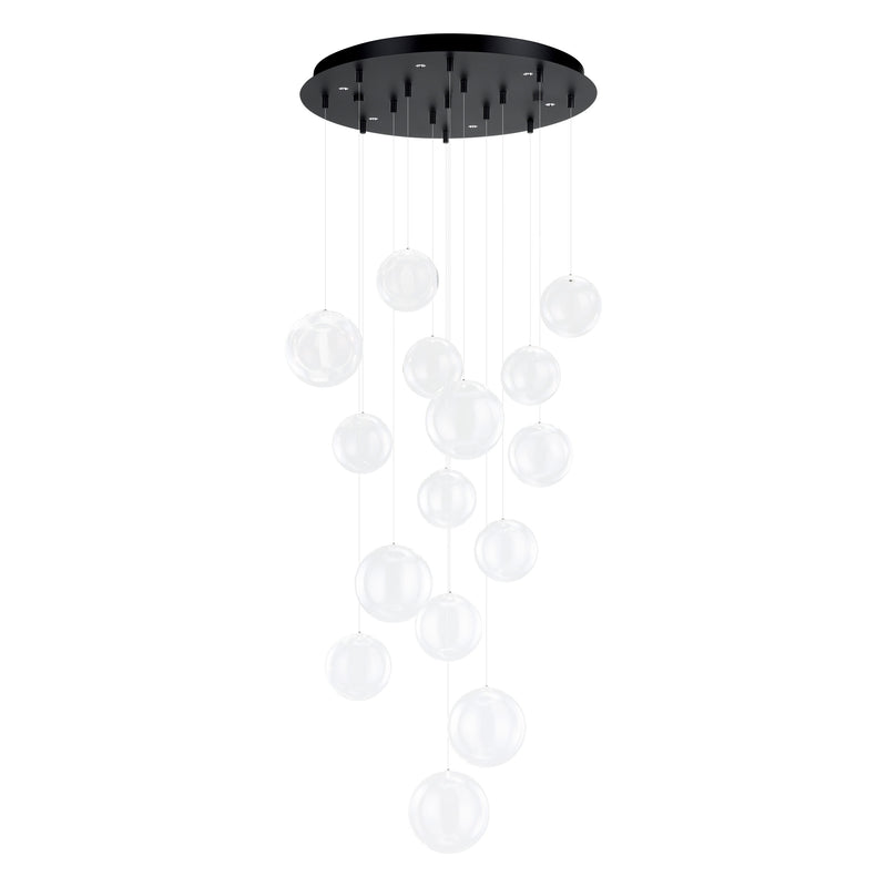 Espardello 23" 3CCT LED Pendant Light - Textured Black