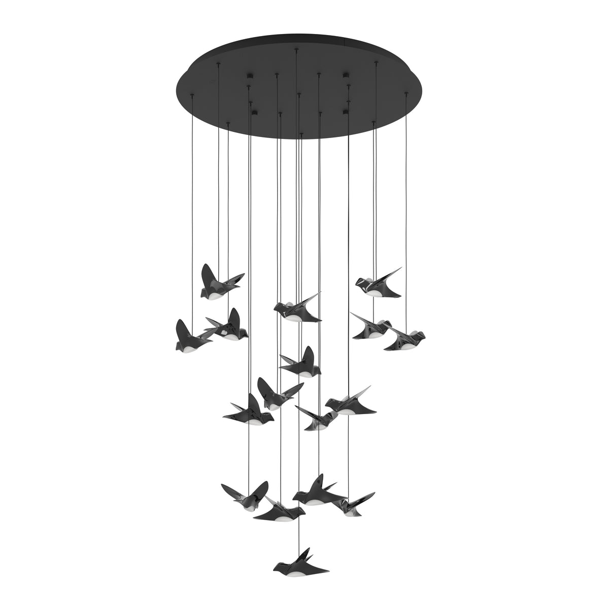 Paratebueno 33" 3CCT LED Pendant Light - Textured Black