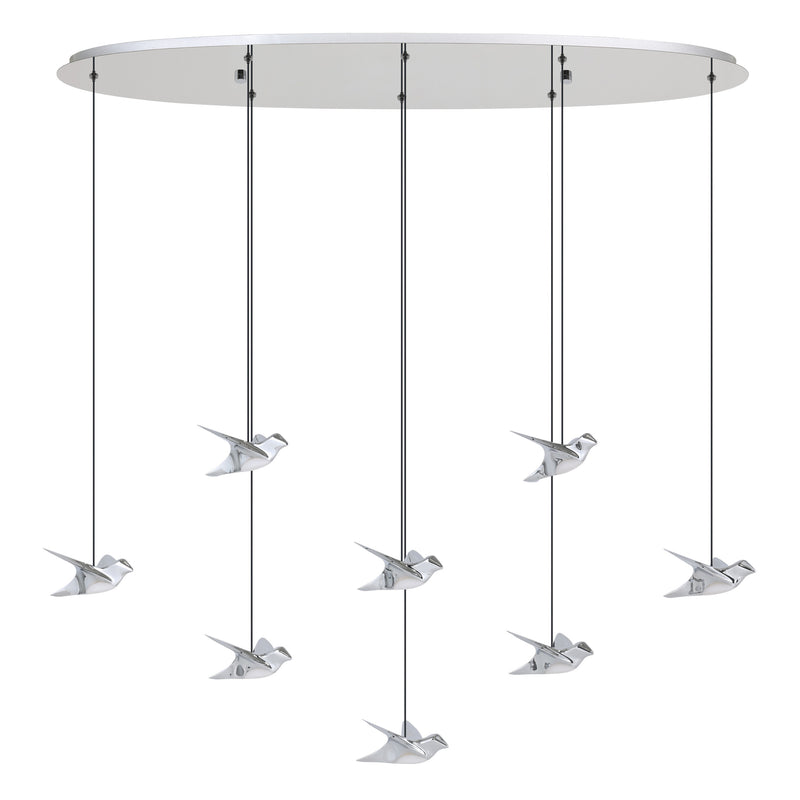 Paratebueno 46" 3CCT LED Pendant Light - Chrome