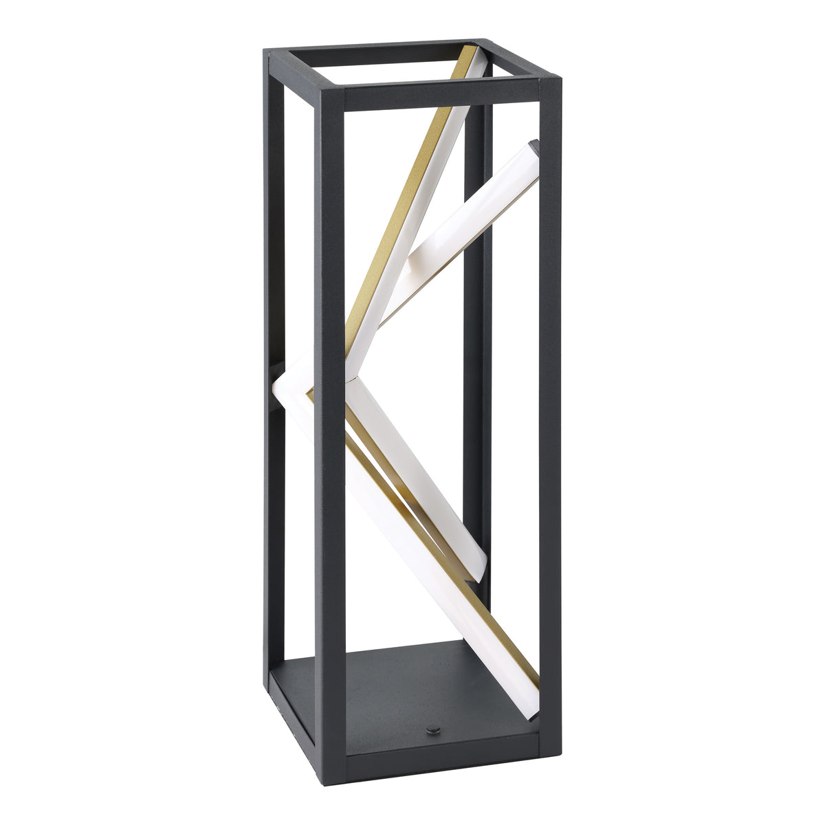 Penela 17" 3CCT LED Table Lamp - Textured Black / Gold