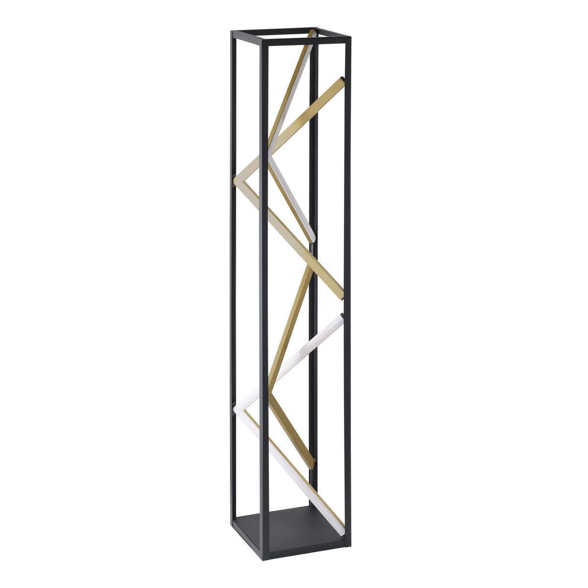 Penela 45" 3CCT LED Floor Lamp - Textured Black / Gold