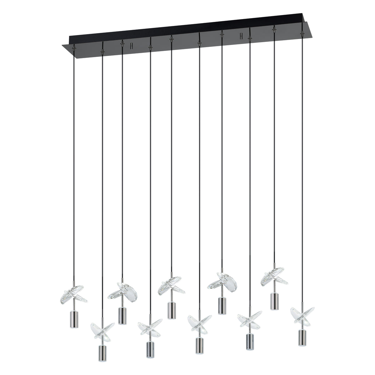 Comareira 35" 3CCT LED Pendant Light - Black Chrome
