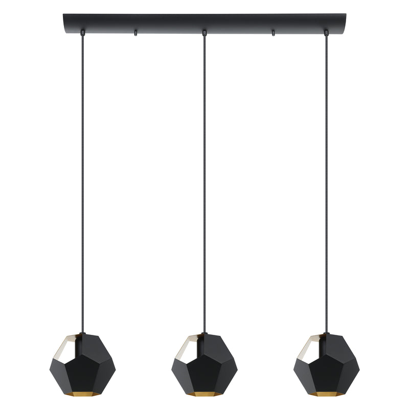 Rasigures 35" Pendant Light - Textured Black / Gold