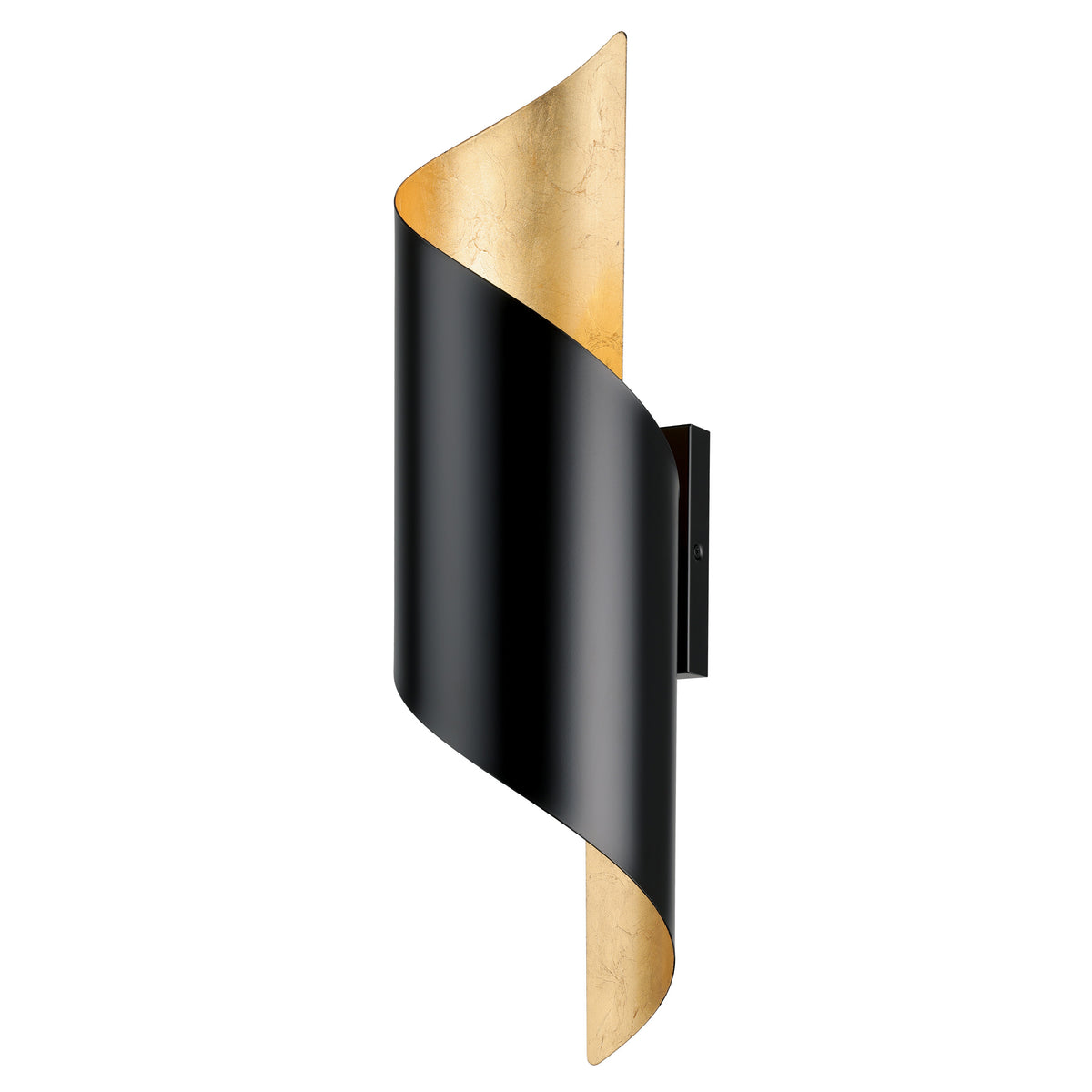 Jabaloyas 25" Wall Sconce - Matte Black / Gold Leaf